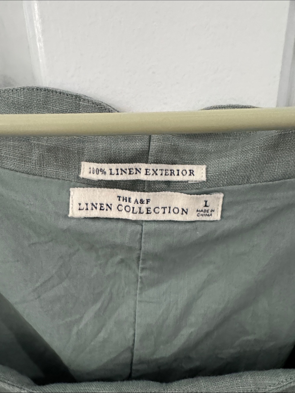 Abercrombie & Fitch Linen Dress in Sage Green - Picture 2 of 5